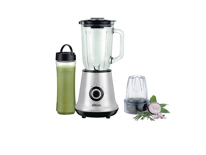 KOENIG Standmixer Set Kompakt , schwarz (schwarz, schwarz, transparent), Zerkleinerer, Standmixer
