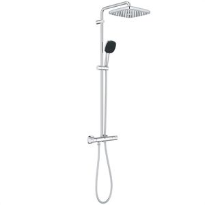 GROHE Duschsystem Vitalio Comfort 250, verchromt, mit Armatur, Maße Regendusche 25 x 25 cm