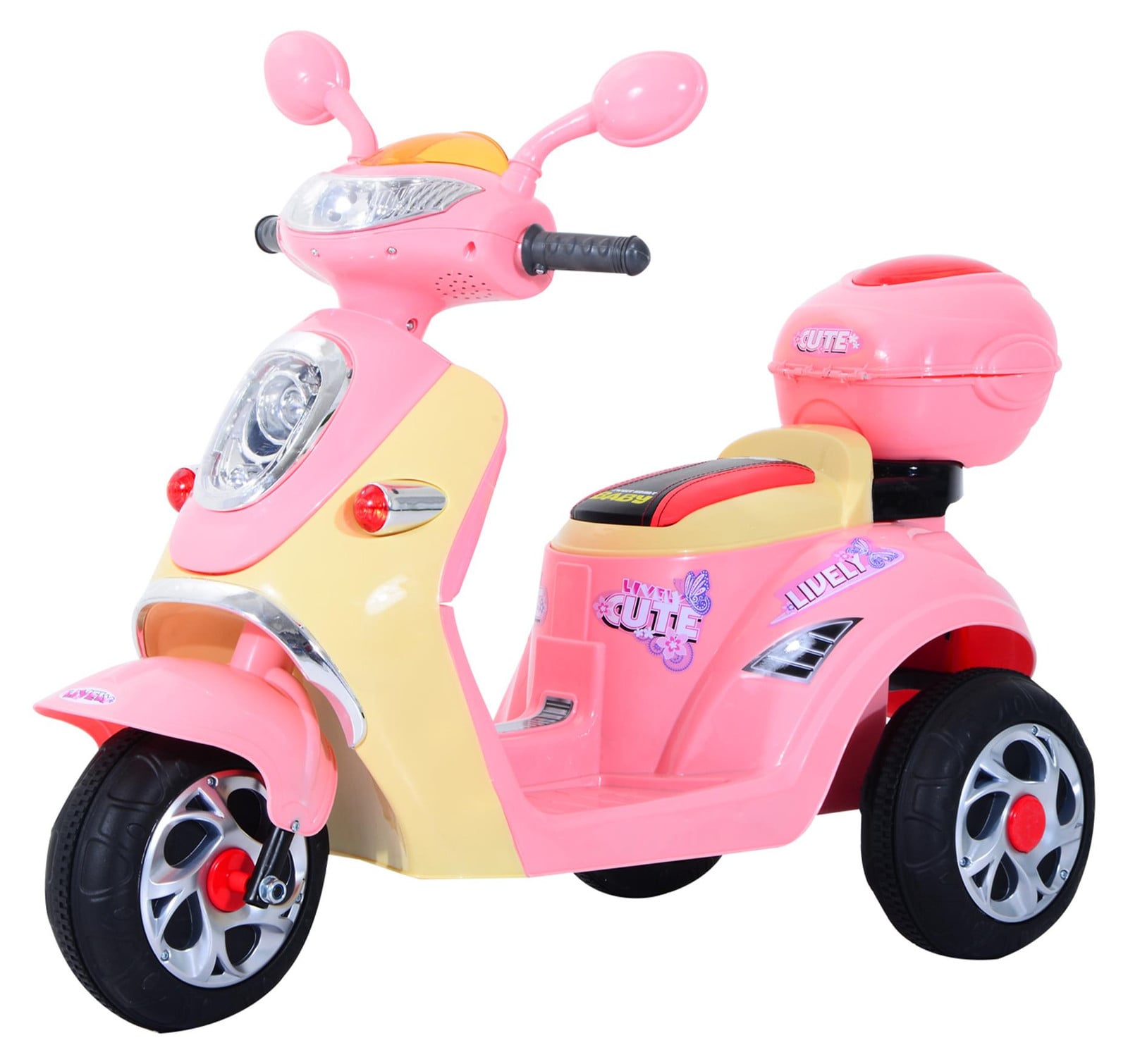 Homcom elektrische kinderauto en motorfiets met muziek voor kinderen