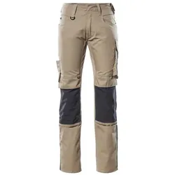 MASCOT Mannheim Hose mit Knietaschen UNIQUE Hellkhaki / Schwarz 42 - 12679-442-5509-82C42 - Hellkhaki / Schwarz