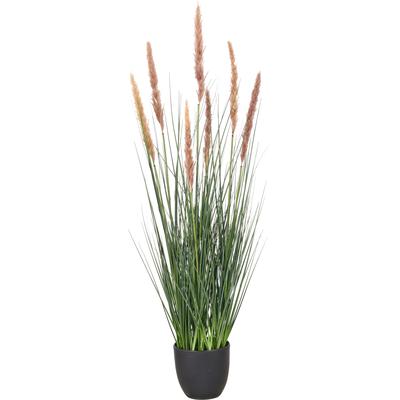 Kunstgras CREATIV GREEN "Grasbusch Cortaderia selloana", grün, H:95cm L:95cm, Obermaterial: 100% Kunststoff, Kunstpflanzen, mit Naturwedeln