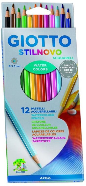 Etui 12 crayons Giotto Stilnovo Aquarelle