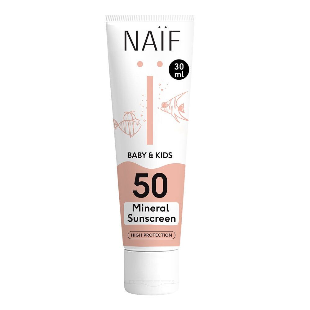 Naif Baby & Kids Minerale Zonnecreme Spf50 30ml 30 ml Sonnenschutzcreme