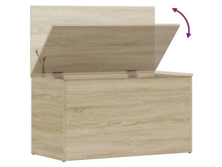 Solde 2026 Boîte Robuste/Organisateur de rangement Brun - Coffre de rangement Chêne sonoma 84x42x46cm Bois d'ingénierie 24.68 Kg 78