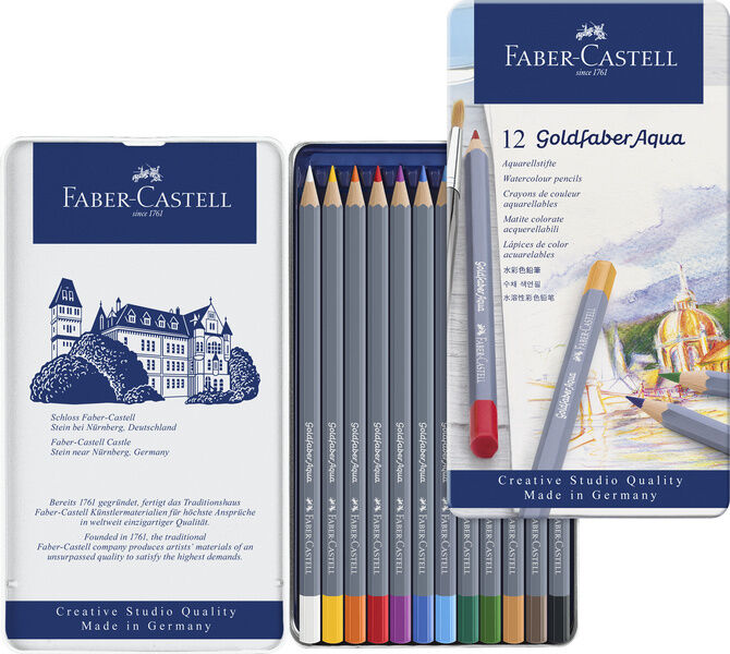 Faber Castell Goldfaber Aquarelpotlood - set 12 stuks   4005401146124   Verf