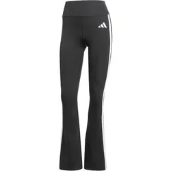 ADIDAS Damen Tight Optime Essentials 3-Streifen Flared, Größe XL in Schwarz Schwarz