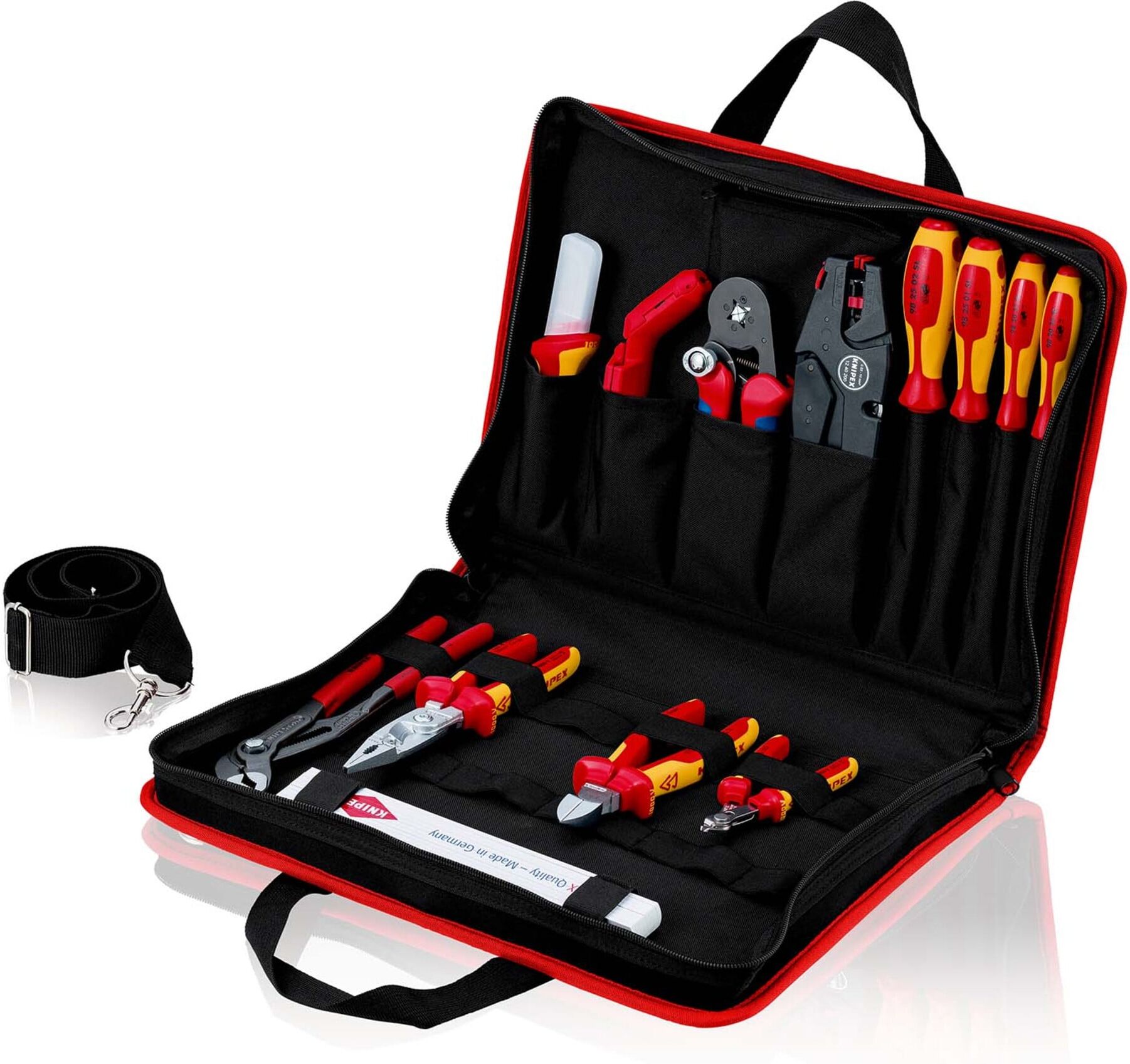 KNIPEX 00 21 11 Werkzeugtasche "Kompakt" Elektro 14-teilig 290 mm)