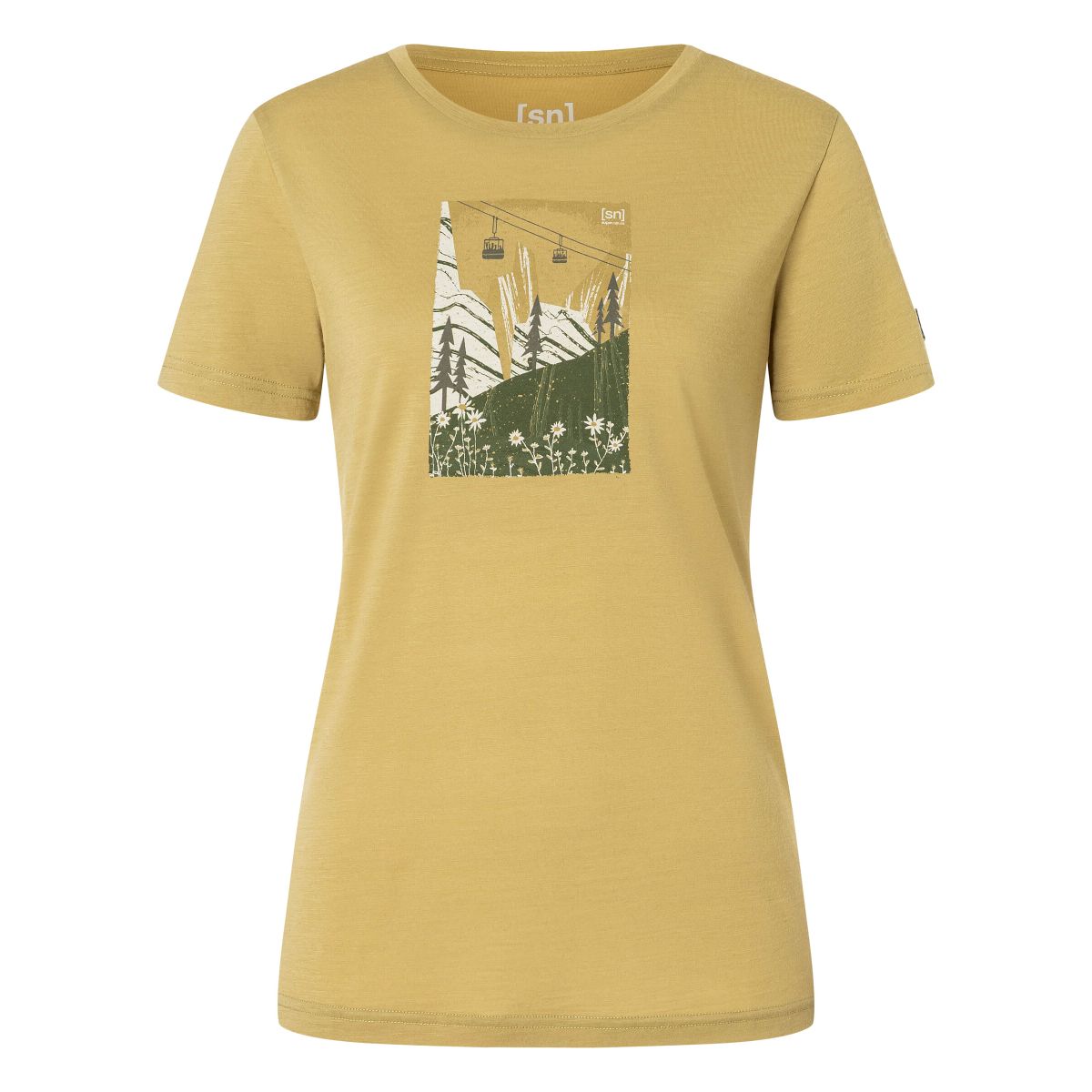 Super.Natural W Summer Gondola Tee sahara/various (66H) M SNWP0323966HM