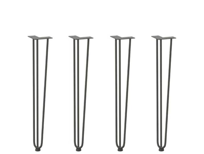 hliofuir 4 STK Haarnadelbeine 72cm Anthrazit Tischbeine Konsolentisch Moderne 72 cm Hairpin Tischbeine aus Pulverstahl im 4er Set mit Höhenverstellung für Esstische im Wohnzimmer.