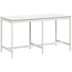 vidaXL Gartentisch Weiß 203,5x90x110 cm Massivholz Kiefer