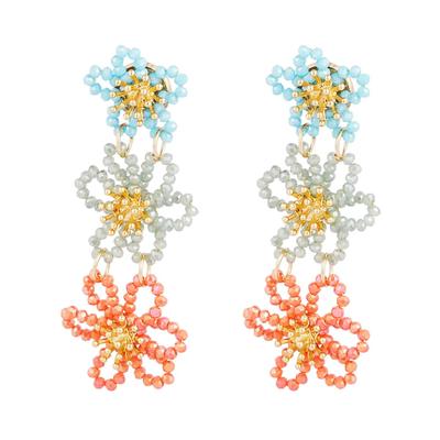 Paar Ohrhänger ADELIA´S "Ohrringe Ohrhänger aus Legierung", Damen, Gr. Damen, bunt (mehrfarbig), Ohrringe, Modeschmuck, modisch mit floralen Statement-Elementen