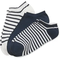 Tchibo - 3 Paar Sneakersocken - Damen - Gr. 39-42 - dunkelblau