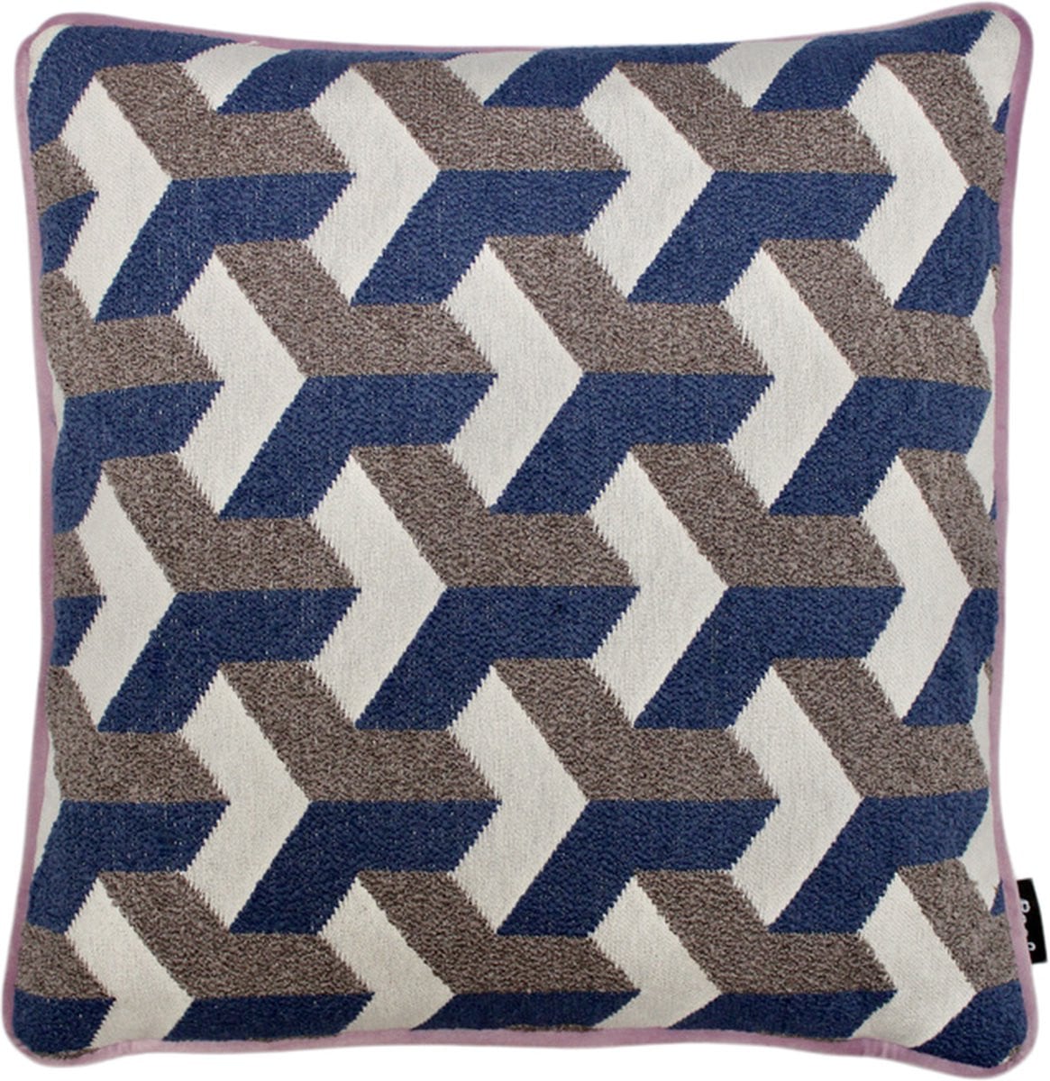 Raaf sierkussenhoes Block blauw 50 x 50 cm