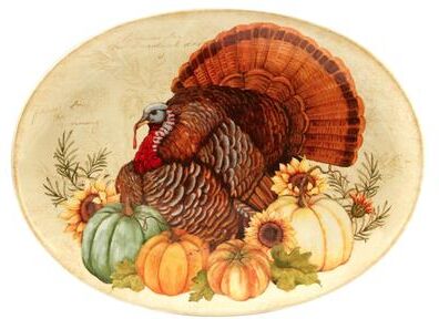Certified International Autumn Fields Oval Turkey Platter