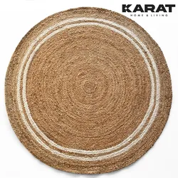 Karat homeliving Jute-Teppich Mumbai   Rund   Handgewebt   Aus Naturfasern