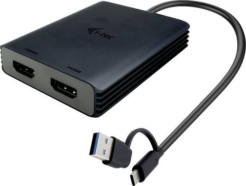 I-tec USB Adapter [1x USB-C, USB-A - 2x HDMI] USB-A/USB-C Dual 4K HDMI VideoAda. 0.27m