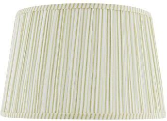 "Ticking Stripe Pleated Lamp Shade - Green, 14"" - Ballard Designs"