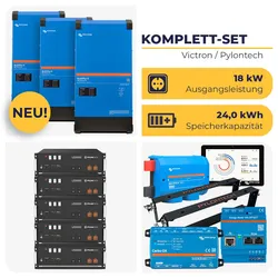 HUSATECH PowerSet: 3-phasig mit 3x MultiPlus-II 48/6k5/100-50 + Cerbo GX MK2 + 5x US5000 | 18 kW 24,0 kWh