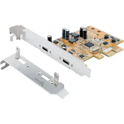 EXSYS EX-12003 - 2 Port USB 3.1 PCIe x2 Karte, 2x USB Type-C Buchse, inkl. Bügel