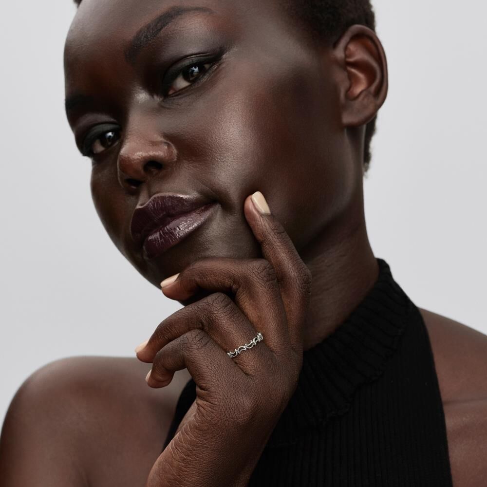Pandora Moments Ring für Damen Mondsichel, 925er Silber silber