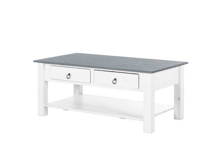 Couchtisch Valmer II 110 x 45 x 60cm Grau/Weiß/Weiß/Grau