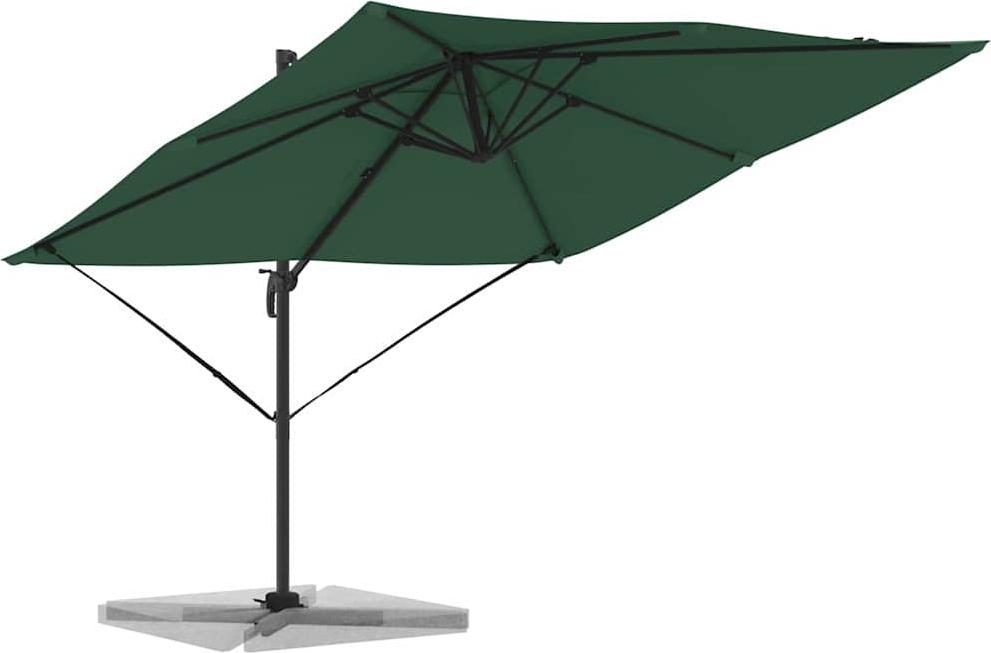 Roma Parasol Grün 286 x 284 x 265 cm Aluminium und Polyester
