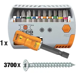Profi-Set ''Schreiner'' HECO-TOPIX-plus, Senkkopfschrauben 3711-teilig