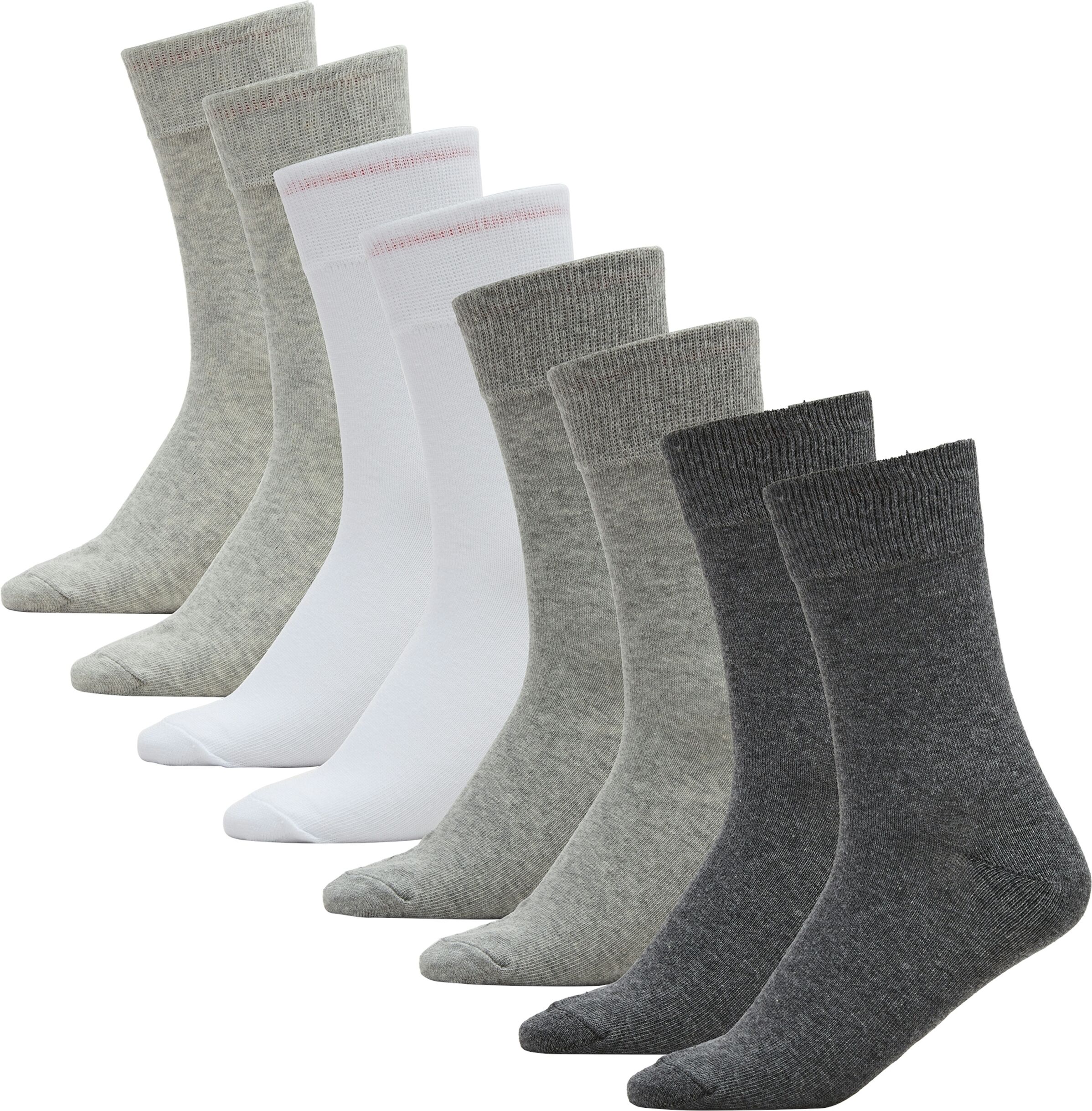 Socken S.OLIVER "essentials", Damen, Gr. 43-46, weiss (weiß mix), Baumwollmischung, normal, Socken Socken, mit normaler Passform, mittelhoch bis zur halben Wade, formbeständig weiß mix 43-46
