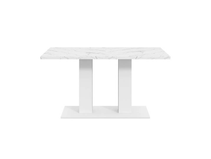 Okwish Esstisch 140/180/70 cm weiß aus MDF mit Ausziehfunktion, Weiß, 70x75x180 cm, Esszimmer, Esstische