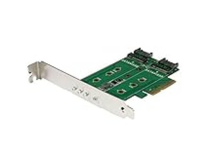 StarTech Adaptateur M.2 3 Ports, 1x NVMe et 2x SATA III (PEXM2SAT32N1)