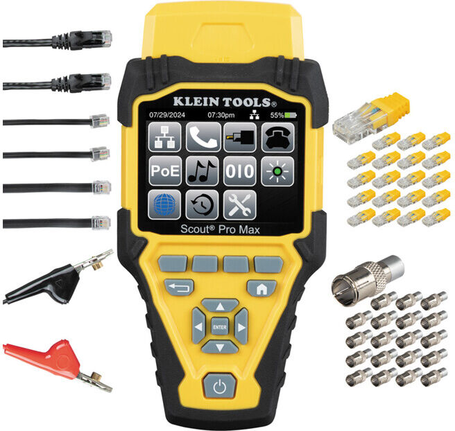 Klein Tools Testeur de câble réseau Scout® Pro Max avec télécommande Set (VDV501770)