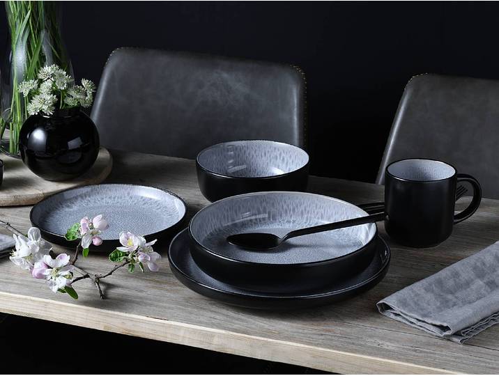 Service combiné 31 x 33 x 40cm Gris/Gris 10 éléments