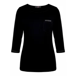 Shirt U-Boot-Ausschnitt Emilia Lay schwarz, 40