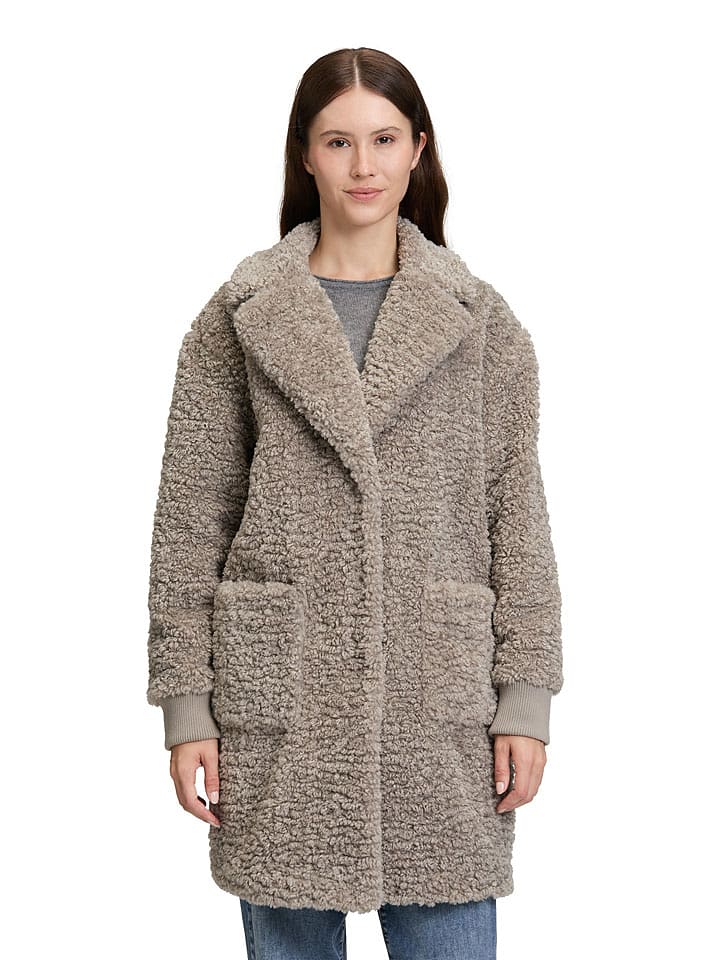CARTOON Teddymantel in Taupe - 44