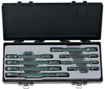 FORCE 50810 Ratchet Double Ring Spanner Set