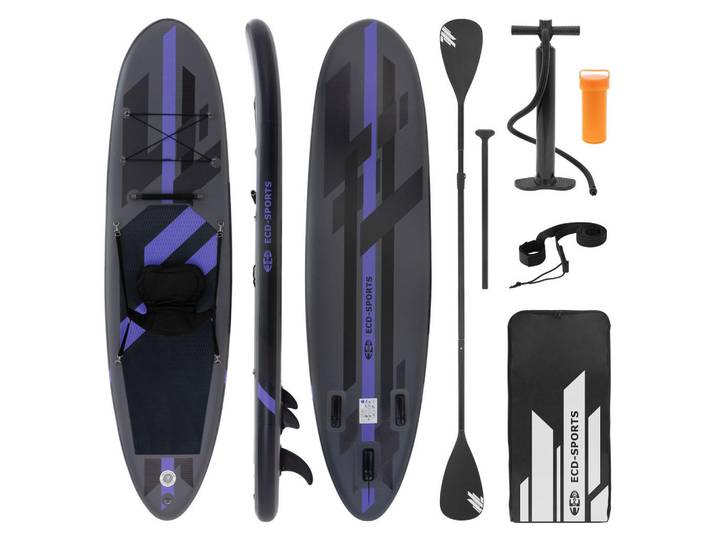 ECD-Germany Stand UP Paddle Board Kajak Schwarz, Kunststoff, Wasser/Strand/Meer, 82x15x320 cm, Freizeit & Co, Pools & Wasserspaß, Stand Up Paddle