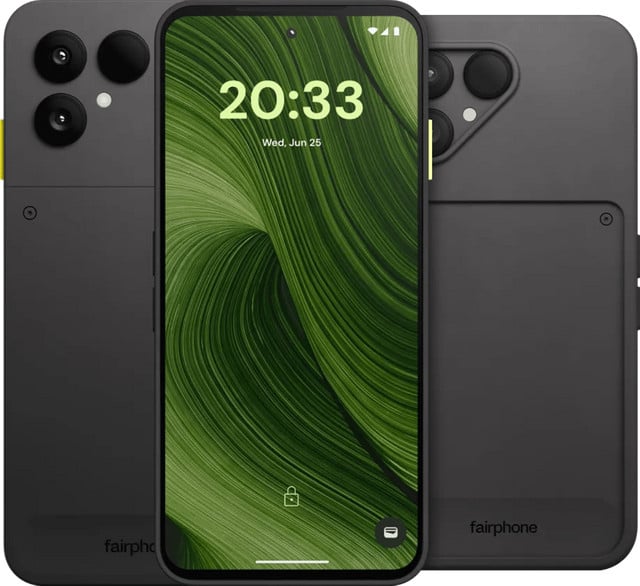 Fairphone 6 256GB Zwart 5G met Fairphone 6 Protective Back Cover Zwart