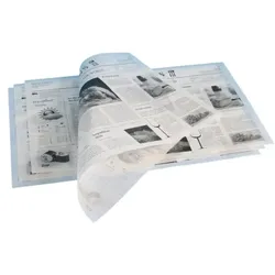 Pack4Food24 1000 Blatt Einschlagpapier Pergamentersatz fettdicht "Zeitungsmotiv" 25x38cm