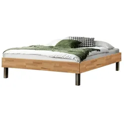 HASENA Massivholzbett Senza 200 x cm Holz Braun Kernbuche