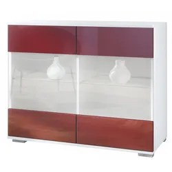 KOMMODE Bari Bordeaux Hochglanz