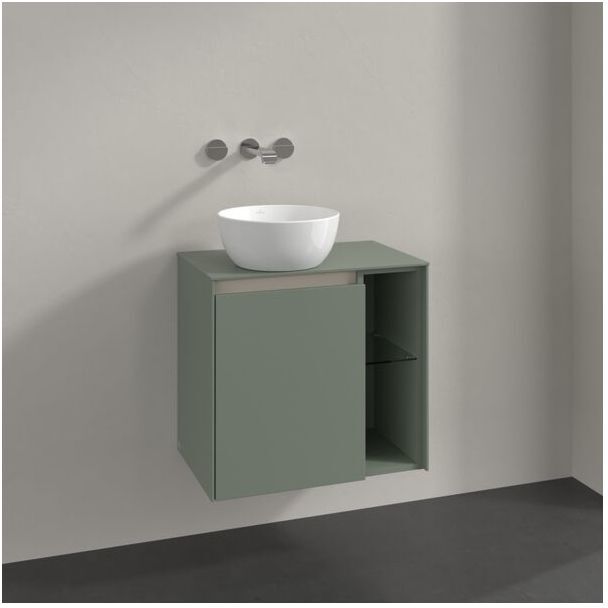 Villeroy und Boch Collaro Waschtischunterschrank C15200AF 60x54,8x38cm, Waschtisch links, soft green