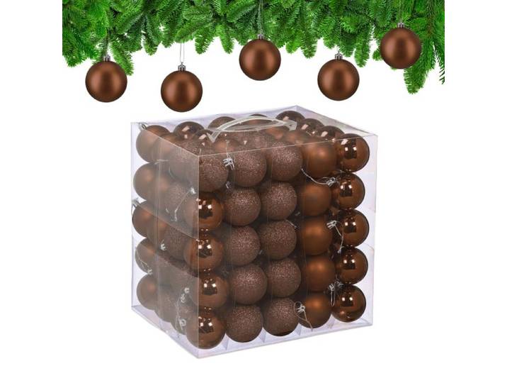 Relaxdays Lot de 100 boules de Noël