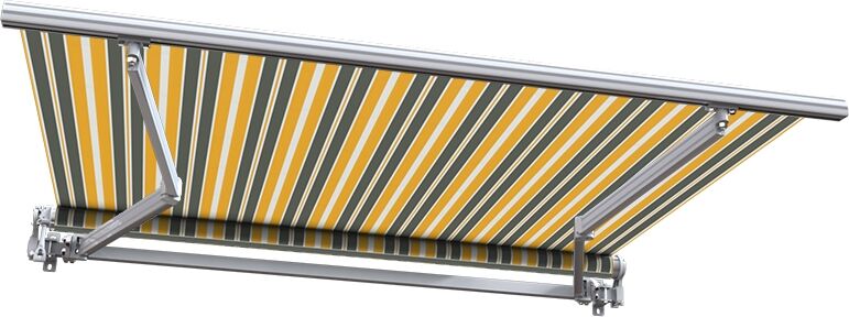 SUNNY INCH ® Store banne manuel Monobloc pour terrasse - Gris jaune