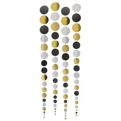 4 Dekohänger gold, silber, schwarz