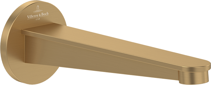 Villeroy und Boch Conum Badewannenauslauf TVT12700300076 Wandmontage, brushed gold