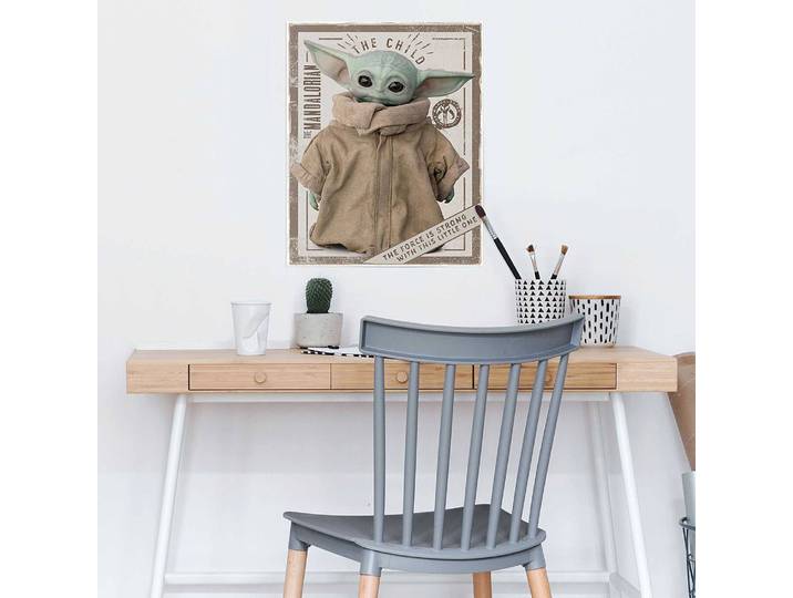 Poster The Mandalorian - The Child Papier Grün 40 x 50 x 0cm