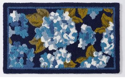 Portsmouth Hooked Rug by BrylaneHome in Blue Hydrangea