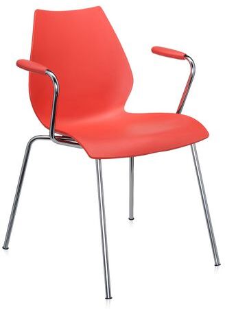 Kartell Maui Stuhl mit Armlehne (purpurrot) purpurrot
