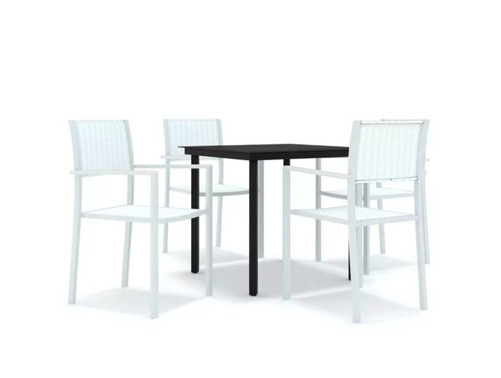 VidaXL - Garten-essgruppe plastik, One Size, Weiss
