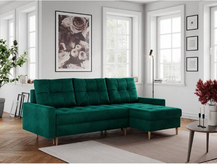 MKS MÖBEL Ecksofa COLIN+, mit Schlaffunktion, Mit der Möglichkeit zur Auswahl eines Toppers